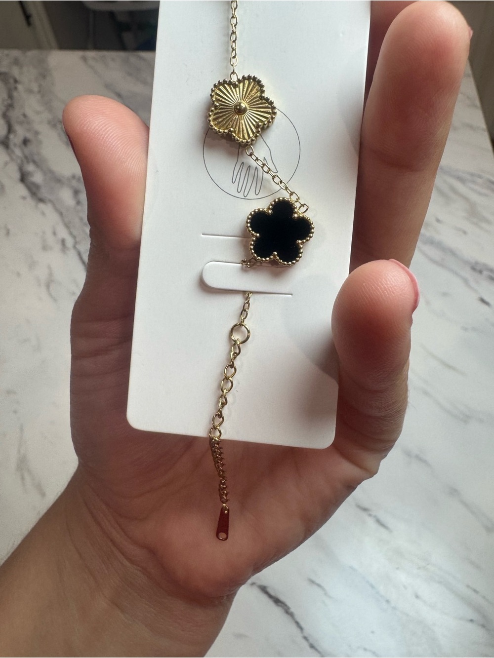 NEW Gold & black Clover
Stainless Steel Bracelet - Picture 2 of 3